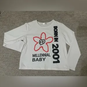 Millenial Baby Shirt‎ - Born in 2001 Flower Eye Long Sleeve thumbnail 4