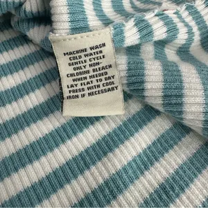 Y2k Polo Jeans Co by Ralph Lauren Blue White Striped Knit Turtleneck Size XL thumbnail 8