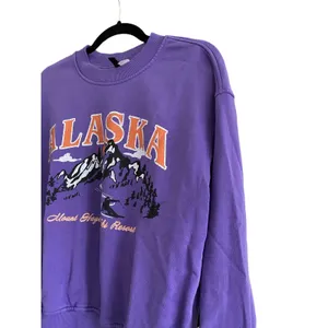 H&M Alaska Graphic Purple Pullover Size Large thumbnail 2