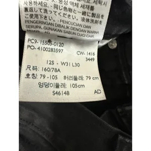 Levi's Black Wash 505 Straight Leg Denim Jeans Cotton Blend Womens‎ Size 12 thumbnail 6