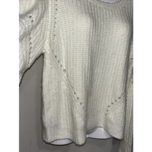 Sugarlips Womens Sz M Chunky Knit Puff Sleeve Sweater EUC thumbnail 13