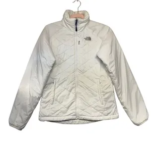 The North Face Womens ThermoBall Quilted Full Zip Jacket White Small thumbnail 1