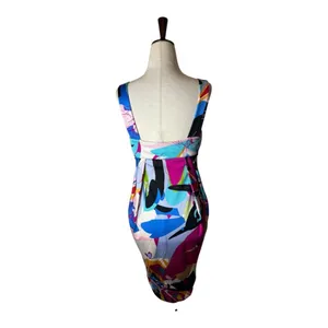 Diane Von‎ Furstenberg Dress Women 8 Blue Pink Silk Blend Eliot Butterfly Mini thumbnail 3
