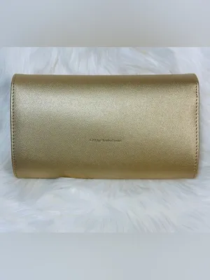 CXL by Christian Lacroix Glam Caviar Clutch in gold thumbnail 4
