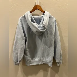 Victoria Secret hoodie fleece lined light blue size small thumbnail 3