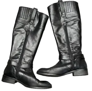 SEYCHELLES Tall Black Riding Leather Boots 7.5 thumbnail 2