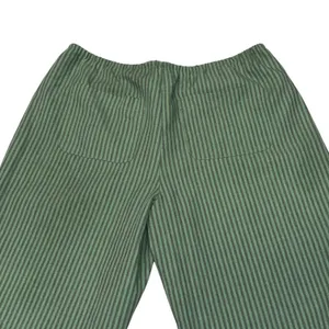 Things Between Green & Gray Stripe Wide Leg Relaxed Fit Sienna Pull On Pants thumbnail 6