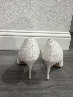 Elegant Annaili white/silver glitter pumps thumbnail 5
