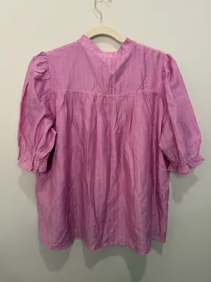 Shop The Mint‎ Pink Babydoll Puff Sleeve Tunic Top Size XL thumbnail 4