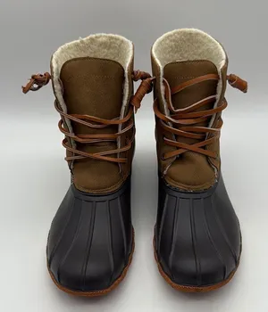 SEVEN7 HOLLIS Duck Boots. Light and dark brown Rain/Winter Boots. thumbnail 1