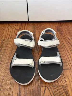 Vans Tri-Lock Suede White Black Sandals Women's Size 9 New without Tags thumbnail 2