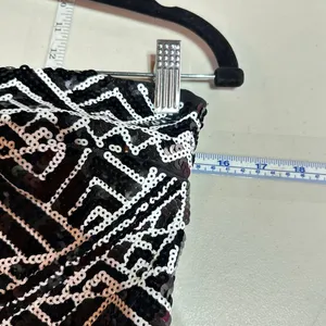 NWT 2B Bebe‎ Sasha Tribal Sequin Strapless Black & White Mini Dress Size Medium thumbnail 8