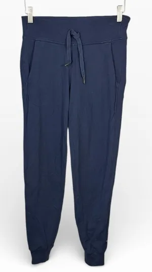 Lululemon Women’s Navy Blue Drawstring Joggers W2123 Sz 4 thumbnail 1