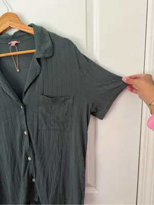 Eberjey Gisele TENCEL™ Modal Rib Relaxed Short Sleeve PJ Top Size Small thumbnail 7
