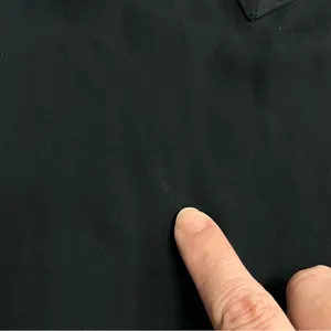 Who What Wear Imperfect black top slightly sheer v‎ neck goth grunge alternative layering 2018 thumbnail 3