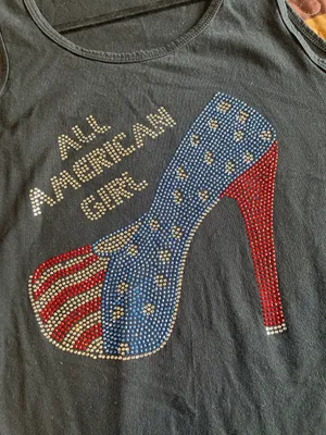 Patriotic Tank Top Black Size L thumbnail 3