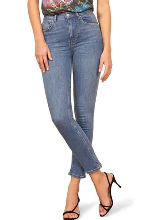 Reformation Jeans High & Skinny Jeans in Darwin Blue Size 25 thumbnail 5