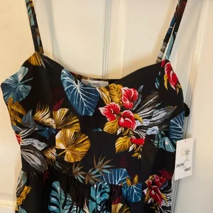Pacific Vibes Tropical Floral Sleeveless Dress – Size XL – New With Tags thumbnail 5