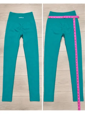 AUROLA Teal Seamless Scrunch‎ Butt High Rise Compression Leggings XS thumbnail 6