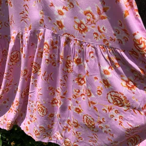 NEW Pink Floral Open Back Midi Dress S thumbnail 8