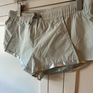NWOT Free People Movement Shape Shifter Metallic Blue Shorts Medium thumbnail 4