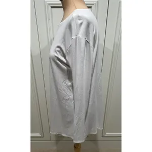 Eileen Fisher Women's White Asymmetrical Tunic Size Medium Lagenlook‎ Minimalist thumbnail 4