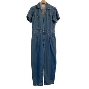 We The Free People Marla Trouser Coveralls Denim Jumpsuit M Utility Western Blue thumbnail 3