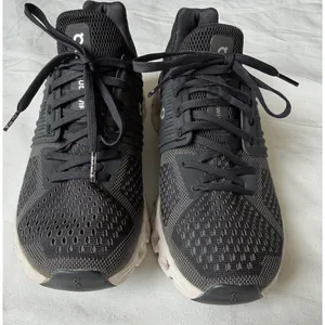 On Cloud Women's Black Gray White Mesh Running Athletic Gym Shoes Sneakers Sz‎ 7 thumbnail 3