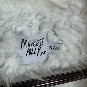 Princess Polly‎ Mariana Jacket Small Medium Black PU Faux Fur Lined Moto Biker thumbnail 13