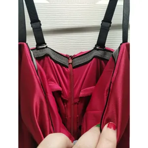 Camille La Vie Size 2 Red Ruched Satin Sweetheart Mermaid Dress Prom Gown thumbnail 5