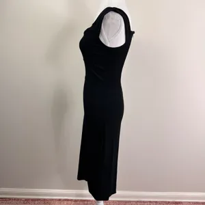 Reformation Black Sweetheart Off Shoulder Smocked Back Midi Dress Womens US 6 thumbnail 3