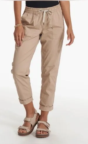Vuori Vintage Ripstop Pants Women's In Coconut Organic Cotton VW450 Size M thumbnail 1