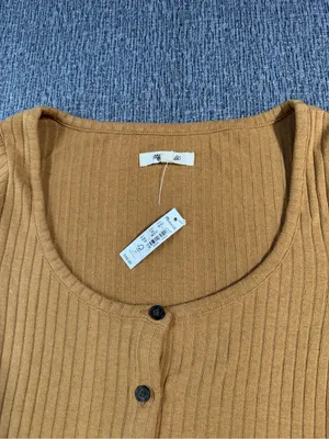 Madewell Ribbed Long Sleeve Crop Shirt thumbnail 3