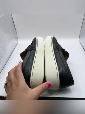 Born Marlie slip-on black loafers size 7 M platform black leather comfort women thumbnail 9