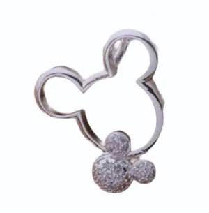 Mickey Mouse Pendant Necklace Silver thumbnail 2
