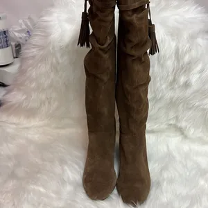 Plume by Faryl Robin Slouch Suede Knee‎ High Heeled Boots Size 9 BIN 18 thumbnail 4