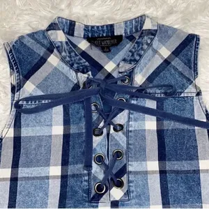 Sweet Wanderer Denim Sleeveless Top(Size Small) thumbnail 4