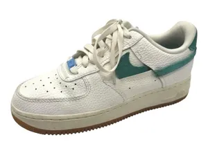 Nike Shoes Women 8.5 Sail Mystic Green Leather Air Force 1 Vandalized‎ Sneakers thumbnail 1