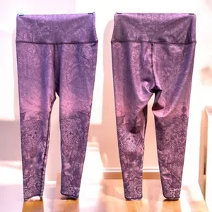 Evolution And Creation Elephant Mandala Floral Whimsical Purple Leggings Size M thumbnail 10