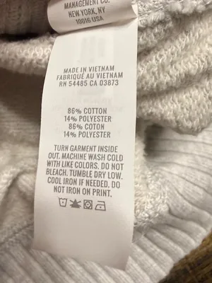 aerie Light Gray Crewneck Sweatshirt with Green 'Santas BFF’ Graphic thumbnail 4