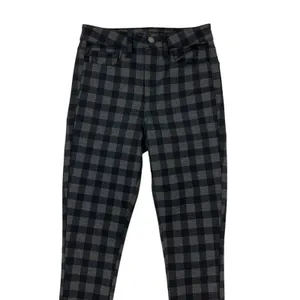 Aqua Pants Small Black Gray Skinny Stretch Gingham Workwear Office Business thumbnail 2
