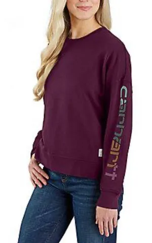 Purple Carhartt Crewneck Sweatshirt thumbnail 1
