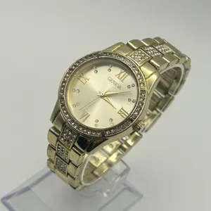 Geneva Gold Tone Crystal-accented Women’s Fashion Watch Working New Battery thumbnail 3