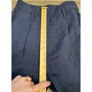 Veronica Beard navy blue wide-leg jacquard trousers Size 4 thumbnail 9