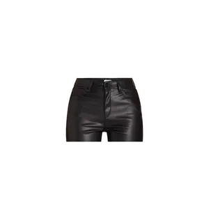Time and Tru Womens Pants Sz 6 Black High Rise Straight Leg Faux Leather Casual thumbnail 7