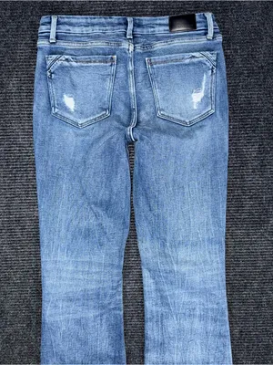 Buckle Black Fit No 53 Bootcut Stretch Jeans Distressed Sz 29 x 34 LONG BBW5514L thumbnail 5