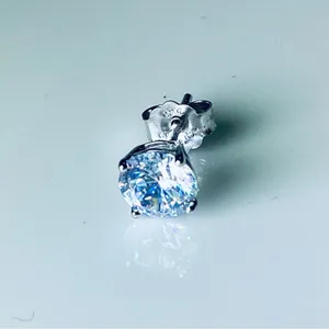 Diamonique sterling silver stud earrings thumbnail 3