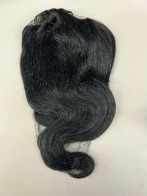 Black biker beard and mustache wig with black bandana thumbnail 2