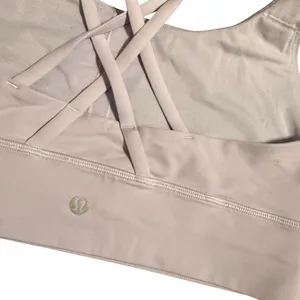 Lululemon Women’s Size 10 Longline Energy Bra Light Pale Purple Strappy Gym Yoga thumbnail 7