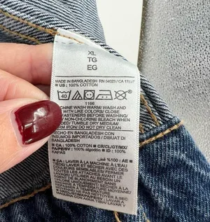 Old navy Classic Jean Jacket button front denim blue 100% cotton Women size XL thumbnail 10